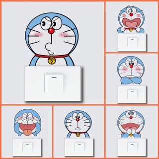 2 hình decal dán ổ điện Doremon