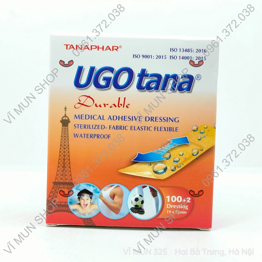 Băng dính cá nhân y tế UGOtana Durable 100+2 miếng