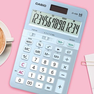 Máy Tính Cao Cấp Casio JS-40B (14 Số) Chính Hãng - Phím Đúc Chống Mờ, Chuyên Dụng Cho Kế Toán Trưởng