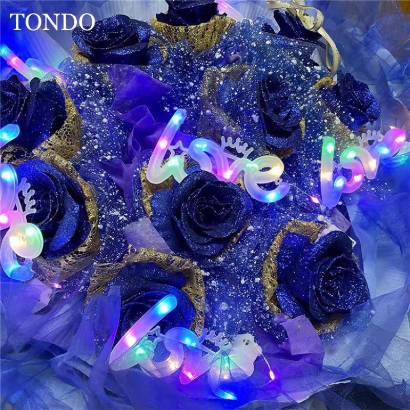 Đèn Led Đèn Đom Đóm Các Mẫu Chữ Love, Vương Miệng, I Love Y Kèm Pin 3 Chế Độ Nháy