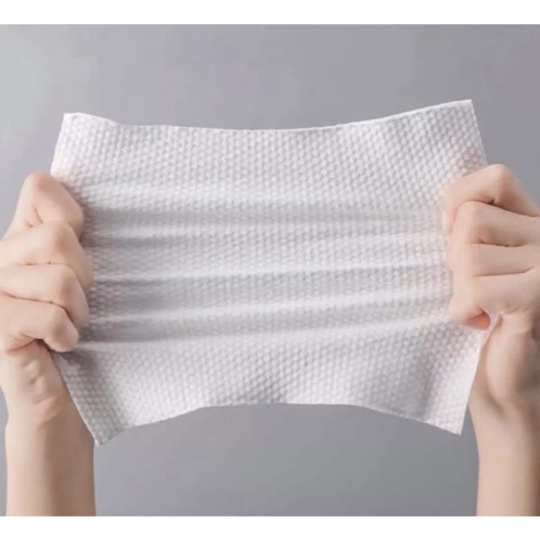 Khăn lau mặt dùng 1 lần túi hồng dạng rút