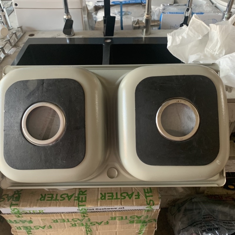 Chậu rửa bát inox hai hố Sơn Hà S76S
