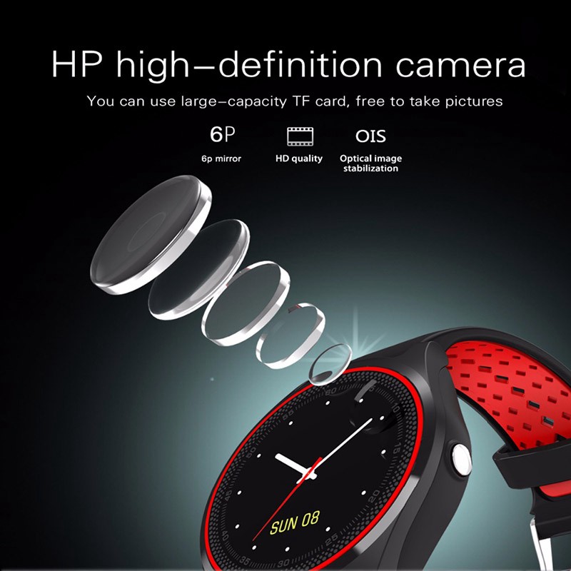 Đồng hồ thông minh V9 kết nối Bluetooth có camera theo dõi sức khỏe