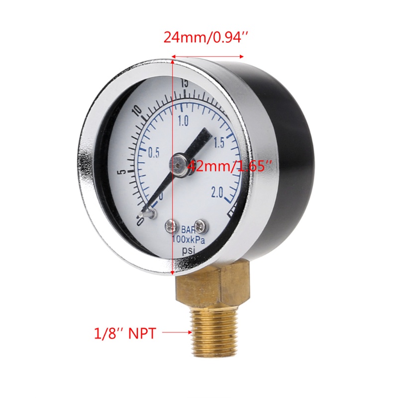 Đồng Hồ Đo Áp Suất Nén Khí 1/8&quot; Chuyên Dụng