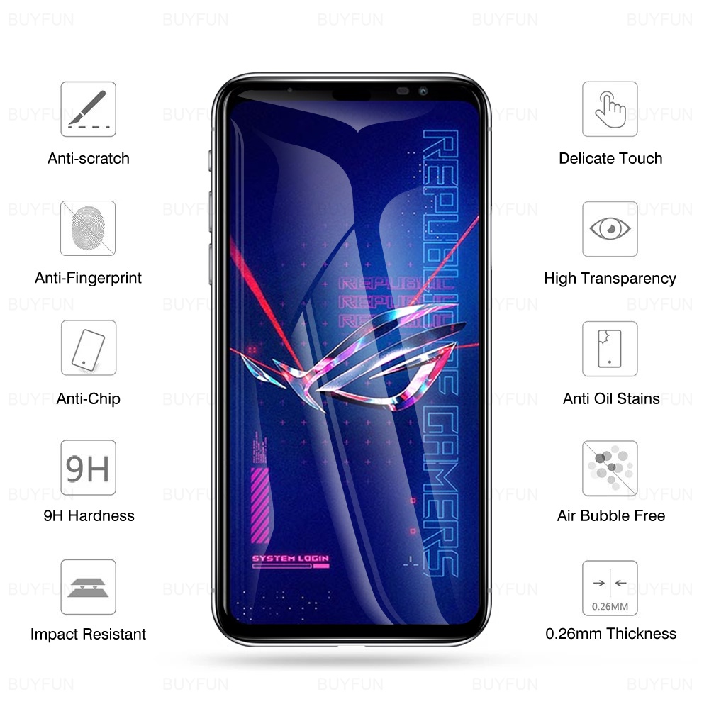 Set 3 Kính Cường Lực Bảo Vệ Màn Hình Điện Thoại Asus ROG Phone 6 Pro Rogphone 6 6pro Rogphone6 Rogphone6pro