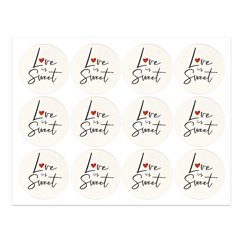 Set 60 Tờ 720 Miếng Dán Hình Tròn In Chữ Thank You Nhiều Màu Sắc Trang Trí Phong Bì