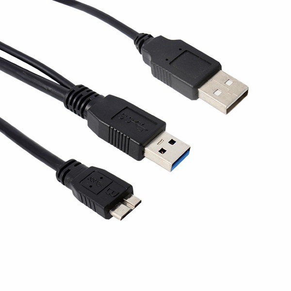 Cáp chữ Y 3 đầu chui cắm USB cấp nguồn và truy xuất dữ liệu dành cho ổ cứng di động