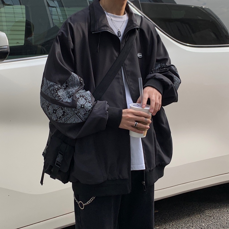 Áo khoác bóng chày dáng rộng thời trang cá tính cho nam