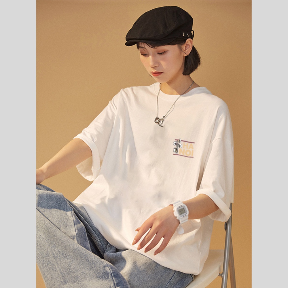Áo Thun Nam Nữ Tay Lỡ Hà Nội Unisex Form Rộng , Áo Phông Tay Lỡ Hà Nội Phông Rộng Cotton Chuẩn Form Hàn Quốc | BigBuy360 - bigbuy360.vn