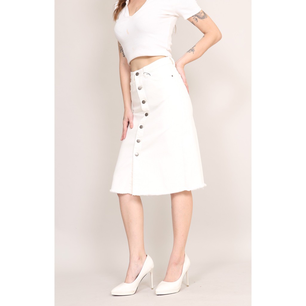 Chân Váy Jean Nữ Dáng Dài Nhiều Khuy Lưng Cao CT Jeans | BigBuy360 - bigbuy360.vn