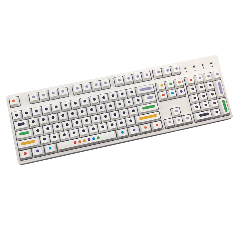 Nút Bàn Phím Thay Thế Họa Tiết Chấm Bi Trắng Cho ANSI 104 TKL 61 MX