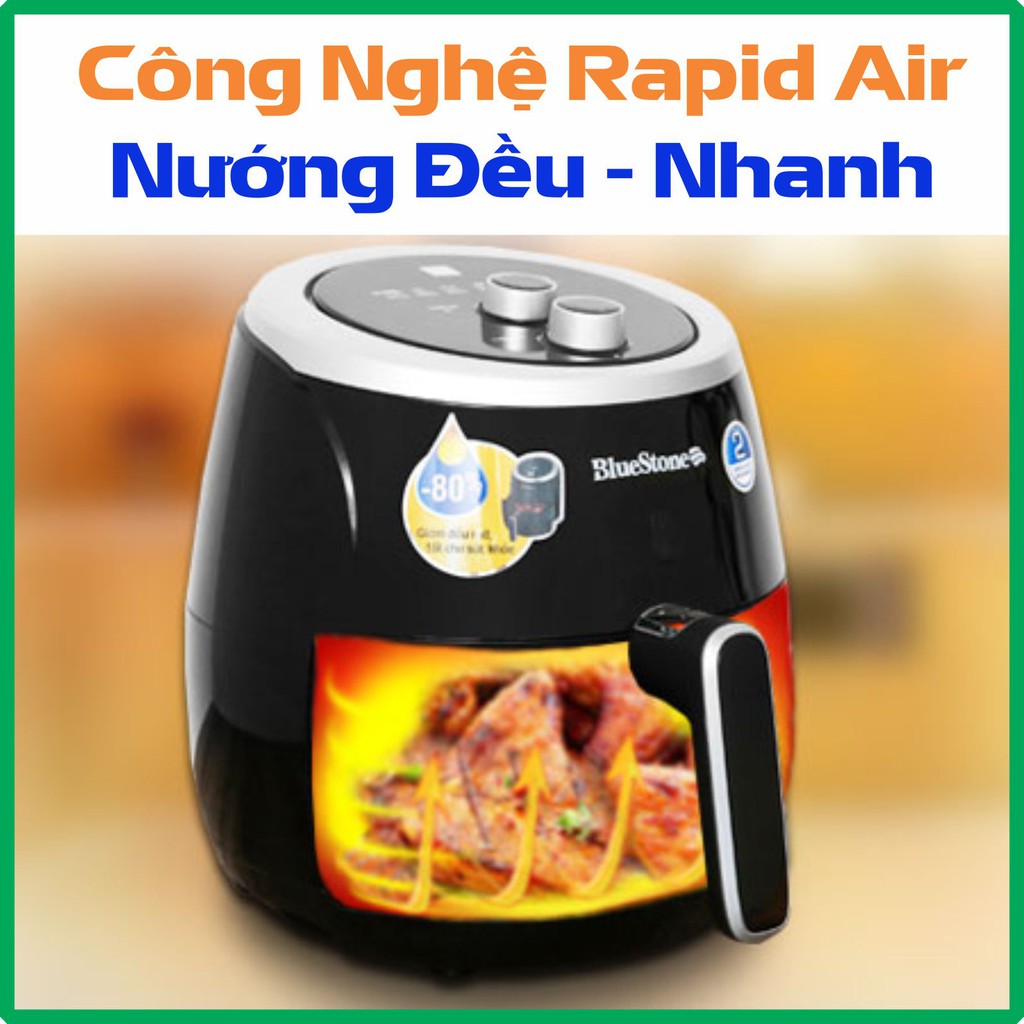 Nồi Chiên Không Dầu Bluestone 5L - 5870 Cơ Bền, Đẹp, Có Video Hướng Dẫn Nấu Ăn Ngon