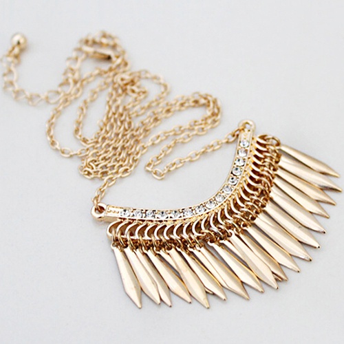 Dây chuyền hợp kim đính đá dạng tua rua