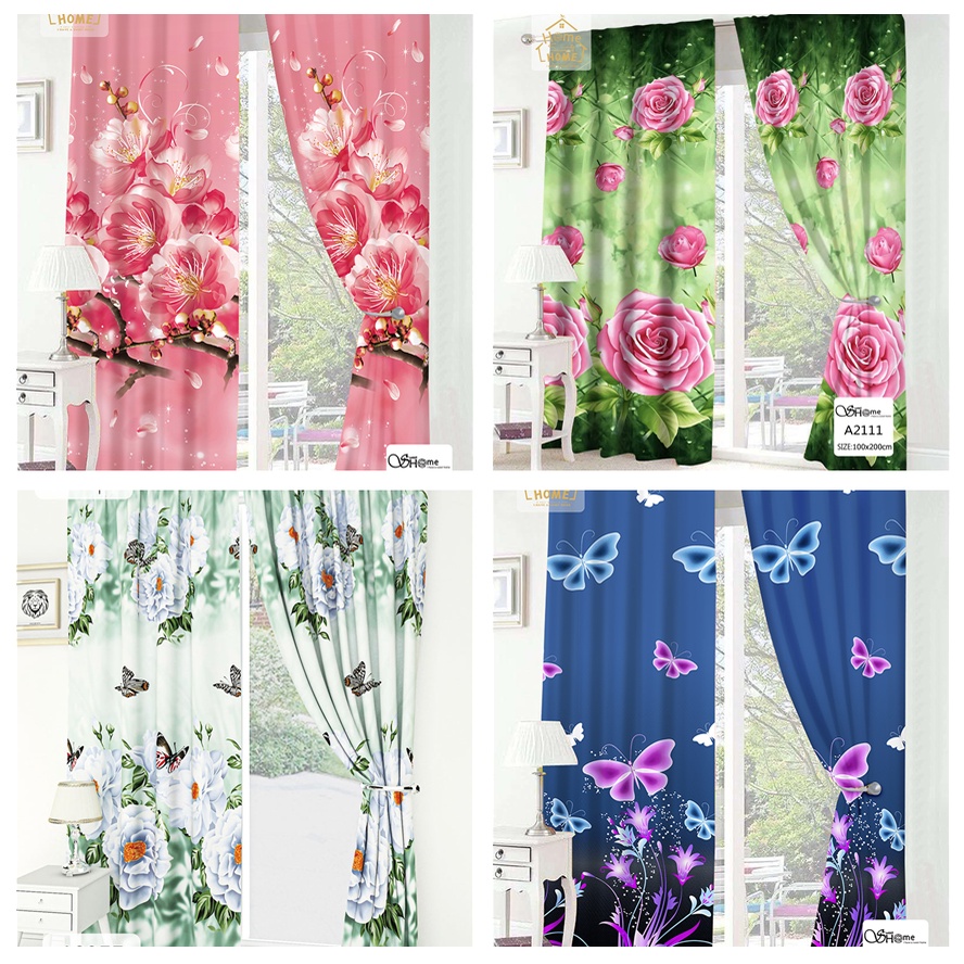 rèm cửa phòng khách,rèm cửa sổ phòng ngủ 100*200cm, Trang Trí Nhà Cửa Dễ Lắp Đặt Không Cần Khoan Đuc