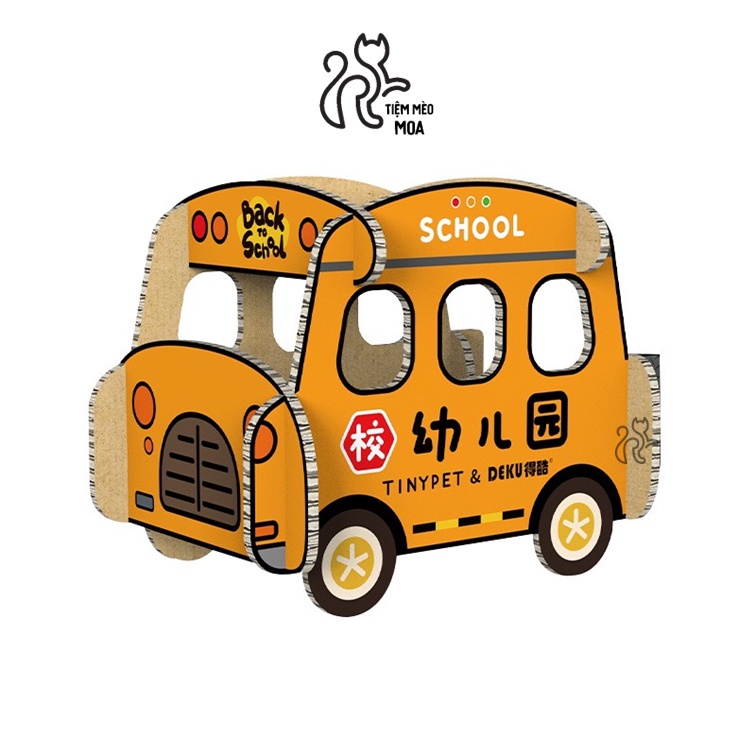 School bus dễ thương - Bàn cào móng cho mèo - Tiệm Mèo Moa