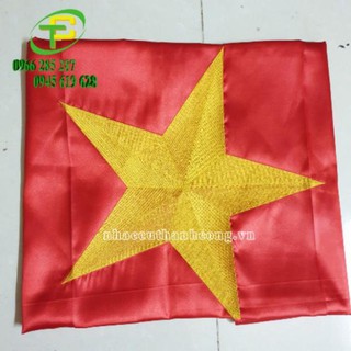 Cờ NƯỚC Thêu 2 mặt, cờ tổ quốc thêu | Thiết Bị Đoàn Đội