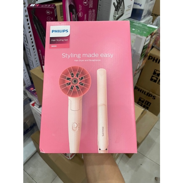Máy Sấy Tóc Tạo Kiểu Tóc 2 Trong 1 Philips BHP398 - Phù hợp làm quà tặng