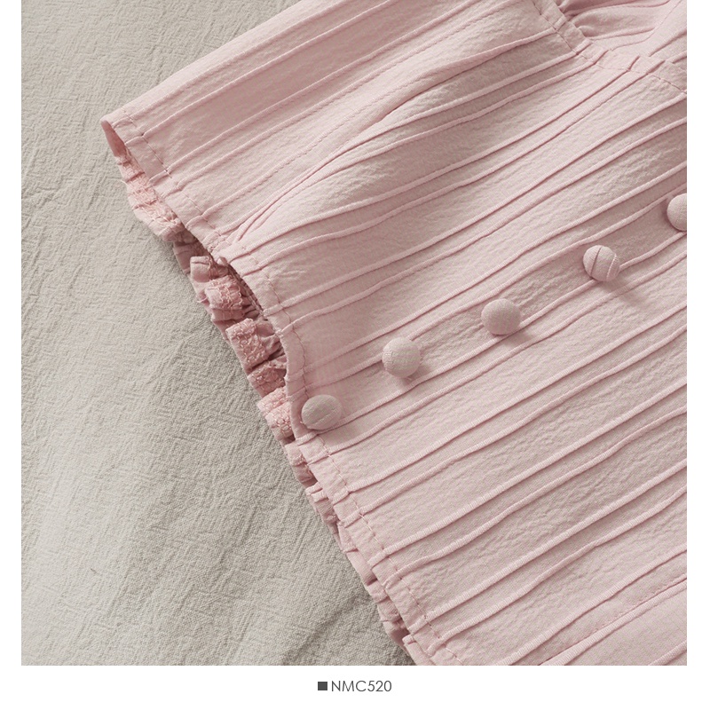 Áo kiểu nữ đẹp bánh bèo tiểu thư Hàn Quốc sexy crotop tay phồng mùa hè AKN004