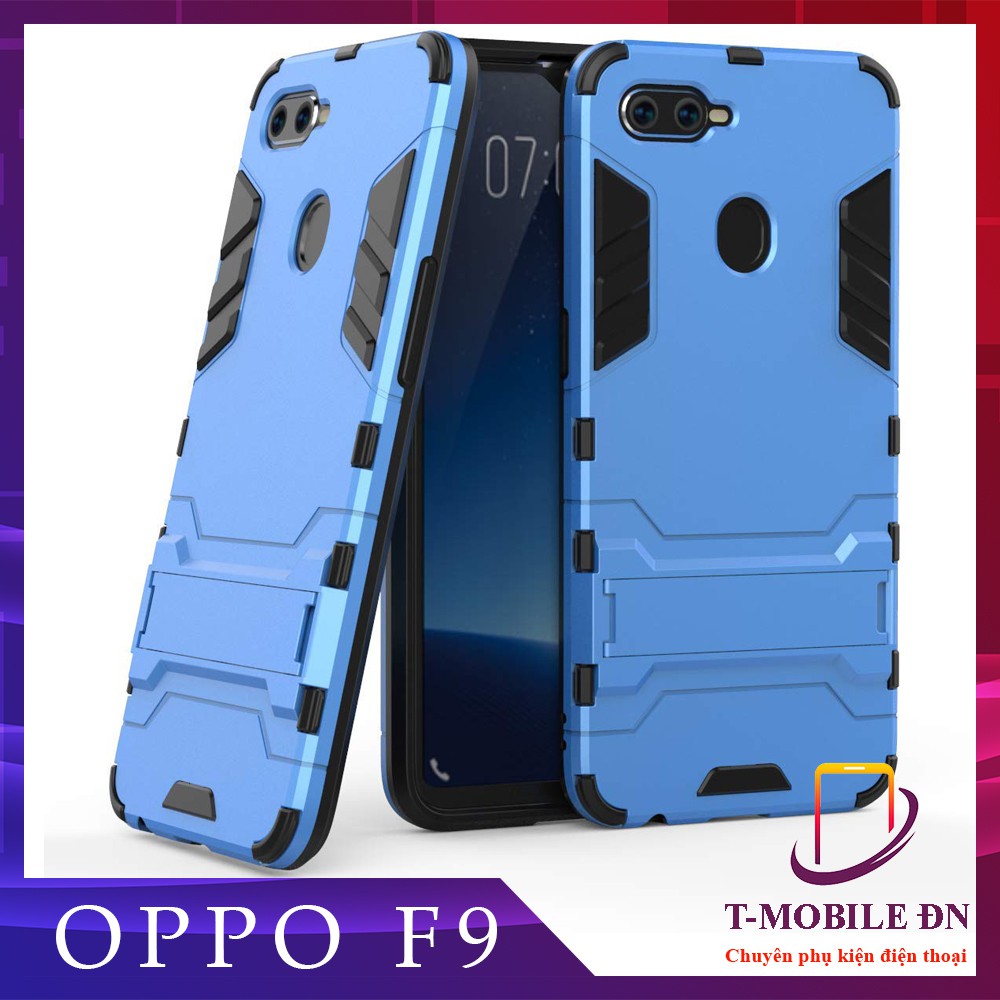 Ốp lưng Oppo F9 IRON MAN chống sốc bảo vệ camera kèm chống xem video rất tiện lợi