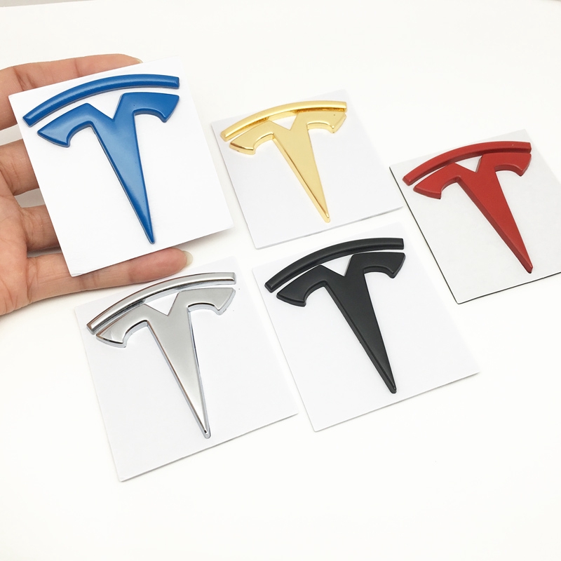 FENDER Logo 3D bằng kim loại dán trang trí đuôi xe hơi Tesla Model S Model X 3 P100D P85D 200