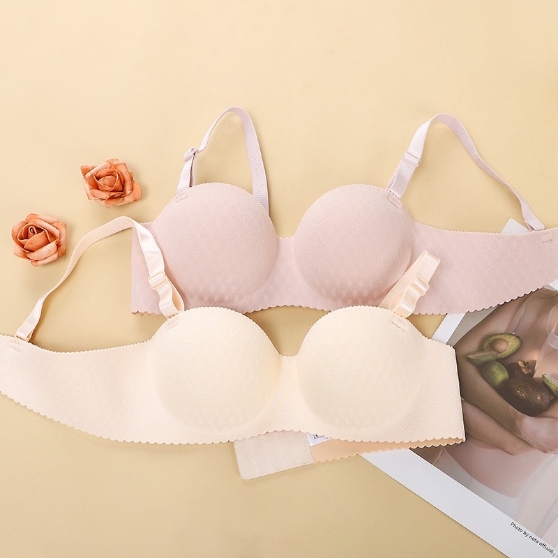 Áo ngực AOWEINISI không gọng cúp 1/2 có đệm mút nâng ngực thoáng khí thời trang quyến rũ dành cho nữ