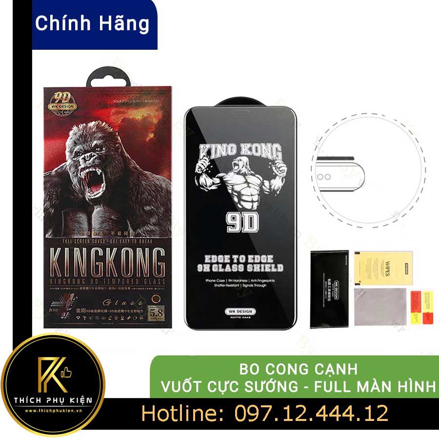 Cường Lực KING KONG Xịn Hộp Sắt iP 7/7 Plus/8/8 Plus/X/Xr/XS Max/11/Pro/Pro Max