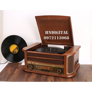 Máy hát đĩa than đa chức năng NF910 hàng hãng - Bluetooth, CD, USB, Cassette, FM, Vinyl, ghi âm....