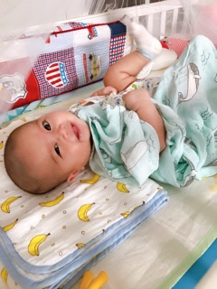 Khăn xô đa năng cho bé 1m2x1m2