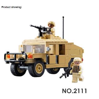 235pcs Decool 2111 Technic Modern War Military Transport Hummer Car Building Block
