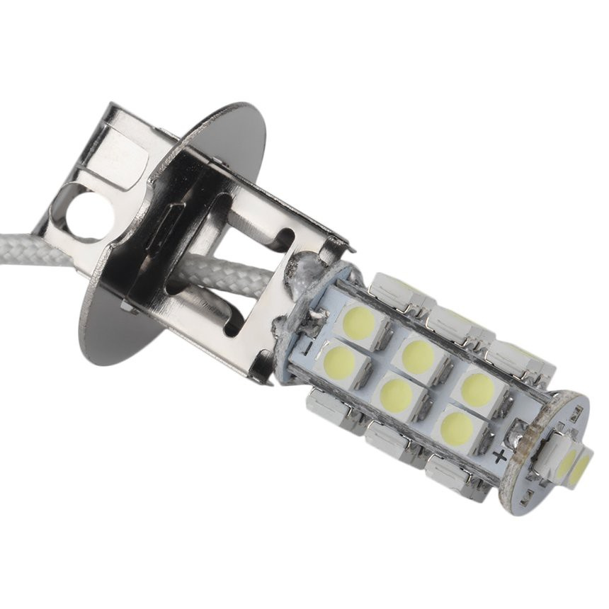 Đèn Pha Led H3 3528 Smd 26 Bóng 6000k 5w Màu Trắng Cho Xe Hơi