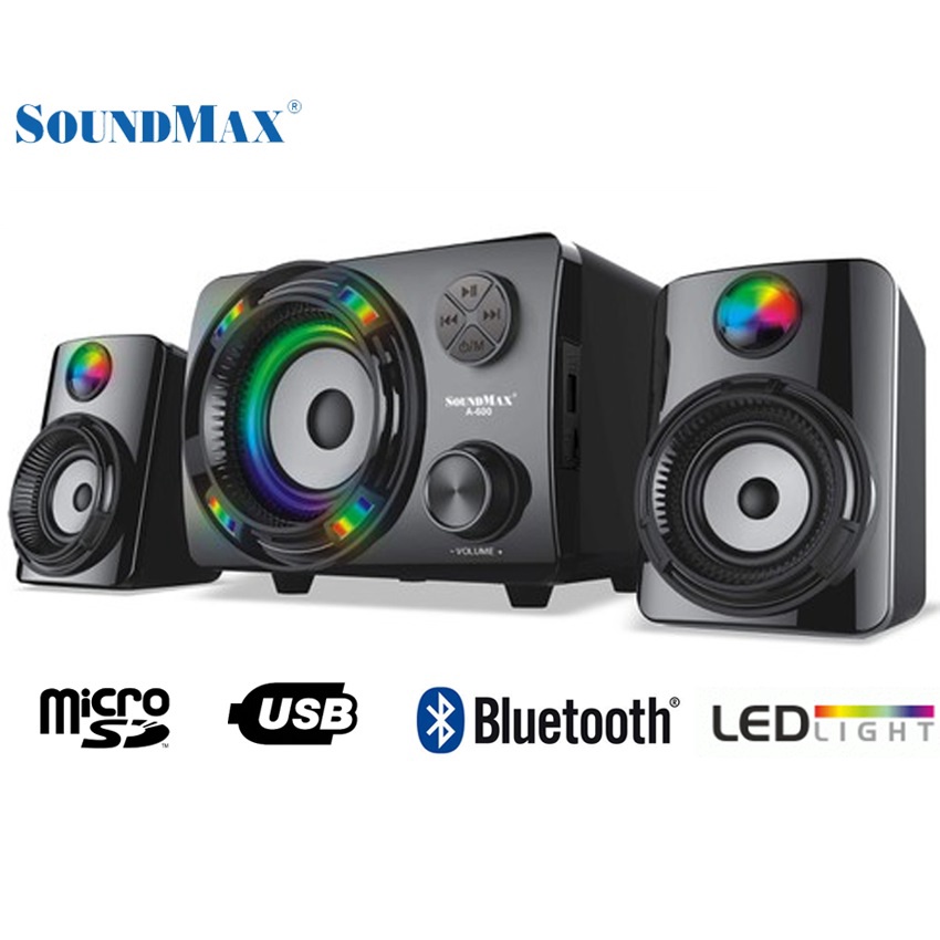 Loa vi tính Soundmax A-600 2.1 / A600 hỗ trợ Bluetooth - Hàng chính hãng