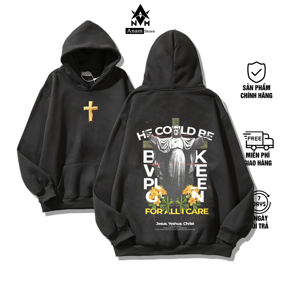 ÁO HOODIE FORM RỘNG NAM NỮ JESUSS