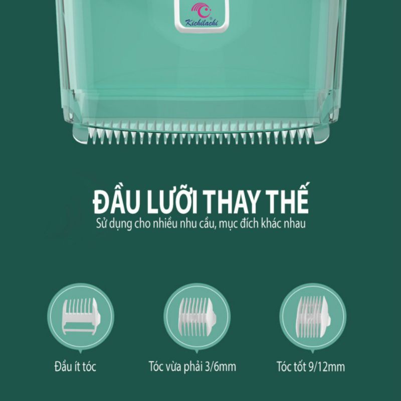 Tông đơ cắt tóc trẻ em, hút tóc tự động Kichilachi Kichi