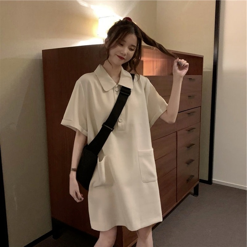 Đầm Thun Polo Dáng Rộng Vải Mỏng Thời Trang Mùa Hè Mới