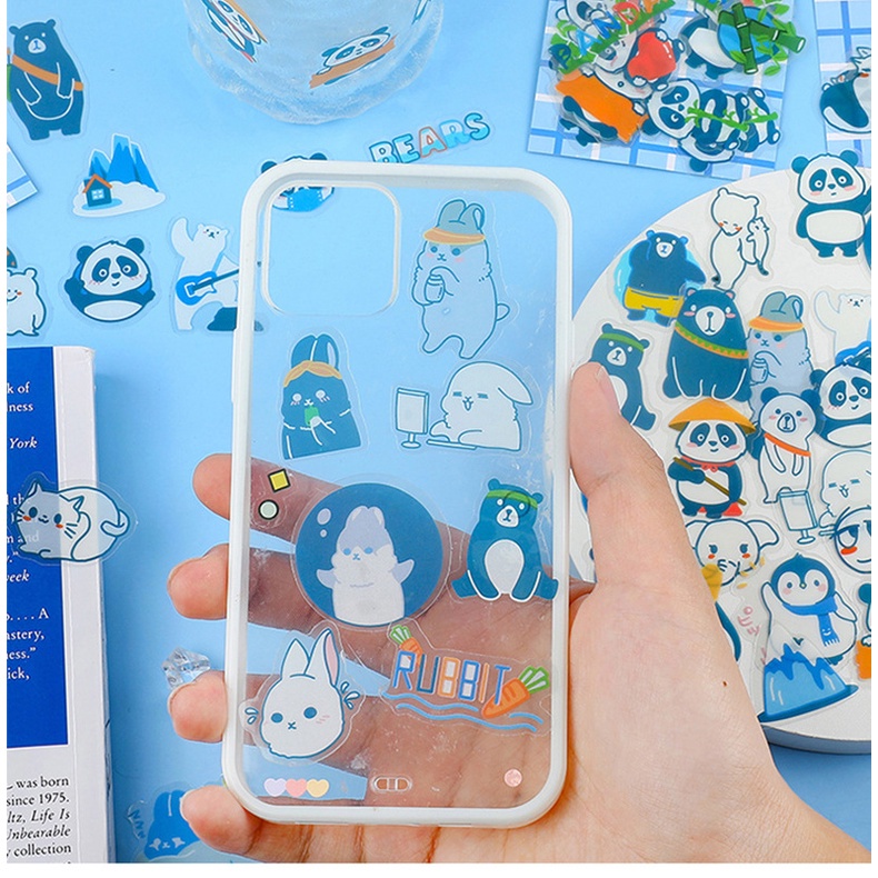 Miếng Dán Trang Trí Bằng PVC Hình Động Vật Hoạt Hình Chống Thấm Nước