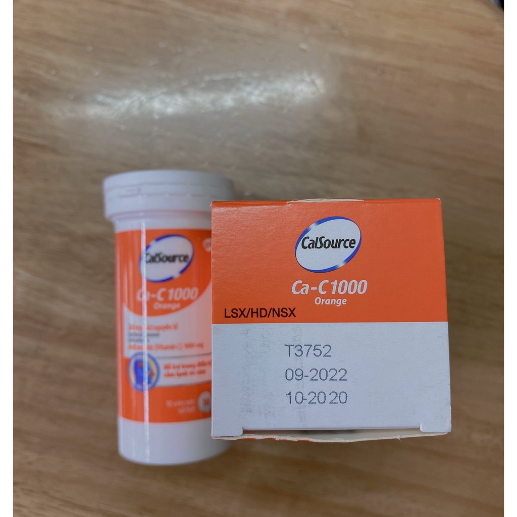 Viên sủi  CalSource Ca -C 1000 Orange tuýp 10 viên