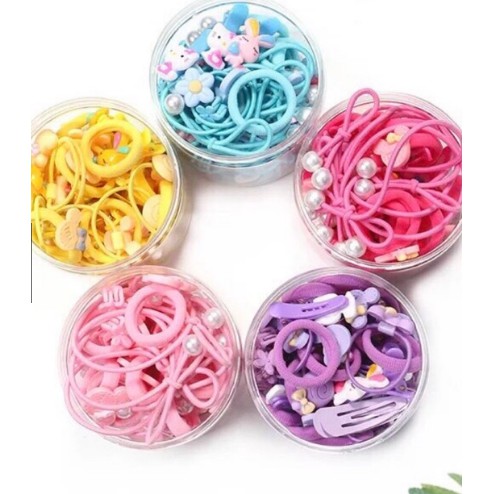 Hộp 50 chun kẹp tóc nhiều kiểu ( Mẫu Mới )