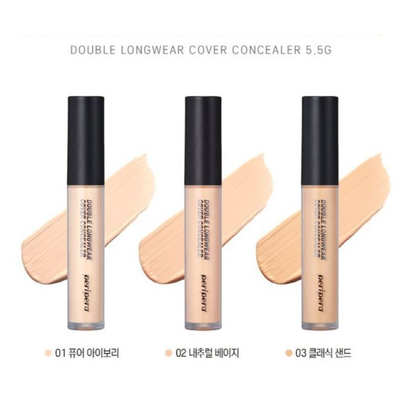 Kem Che khuyết điểm Peripera Double Longwear Cover Concealer