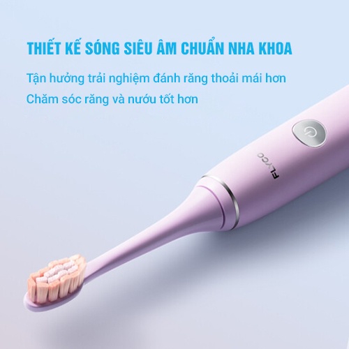 Bàn Chải Sóng Âm Điện Flyco FT7105VN Kháng Nước 5 Chế Độ Làm Sạch Chuẩn Nha Khoa - Hàng Chính Hãng