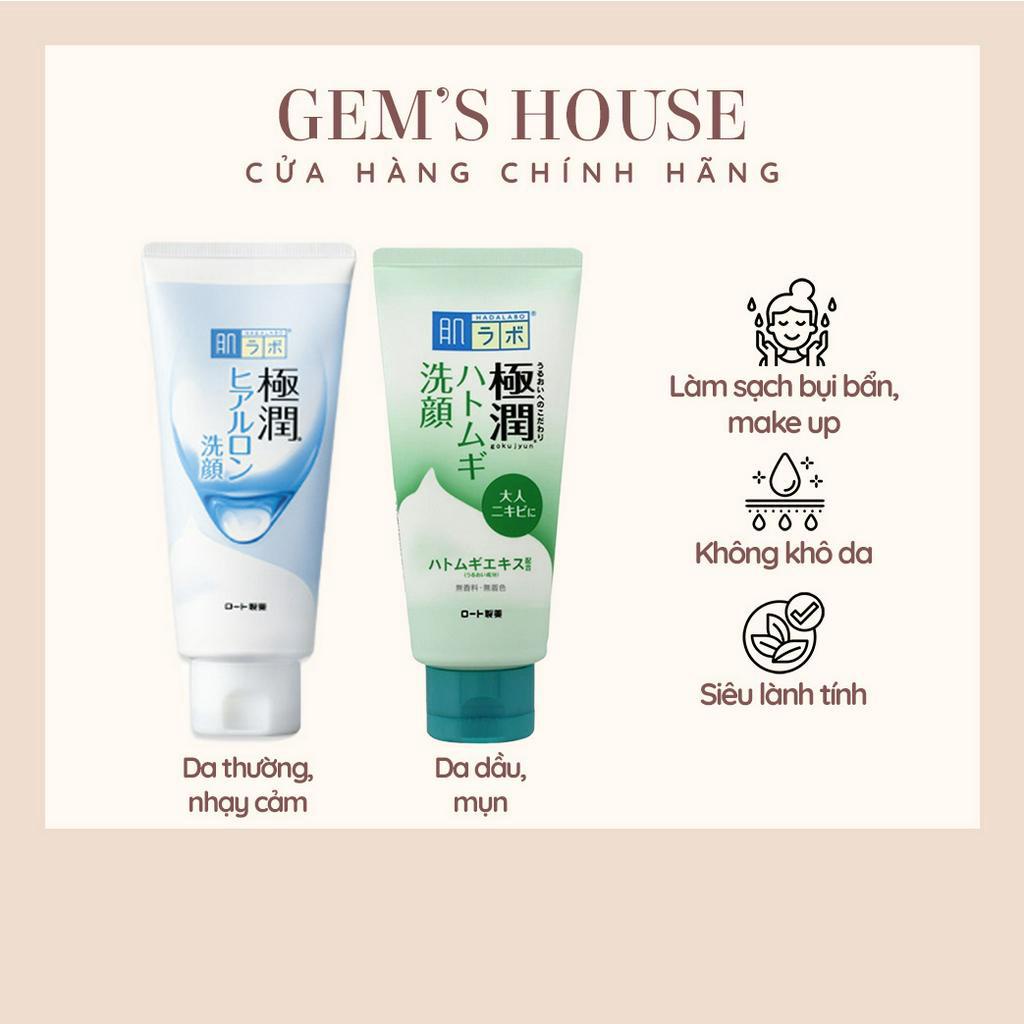 Sữa rửa mặt Hada Labo Gokujyun Cleansing Face dạng tuýp