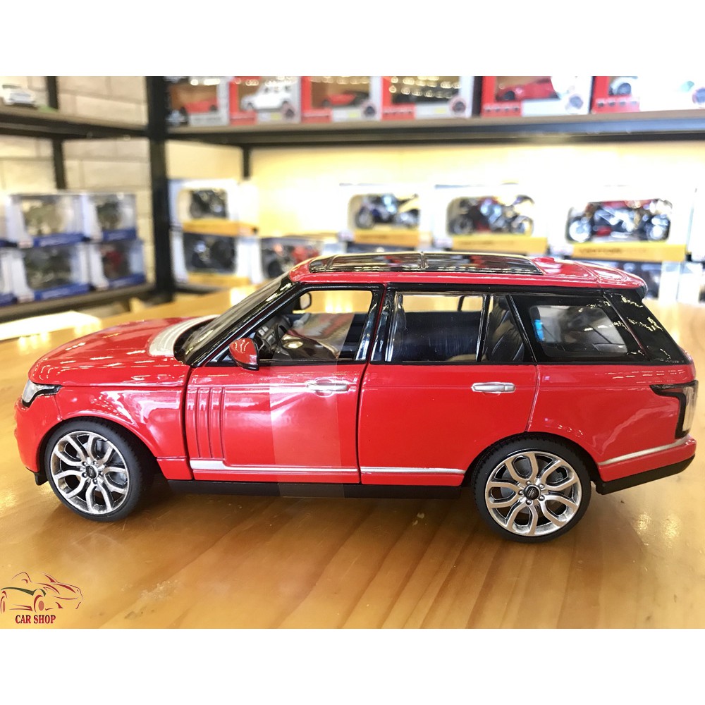 Mô hình xe ô tô trưng bày Range Rover Land Rover hãng Rastar tỉ lệ 1:24 màu đỏ