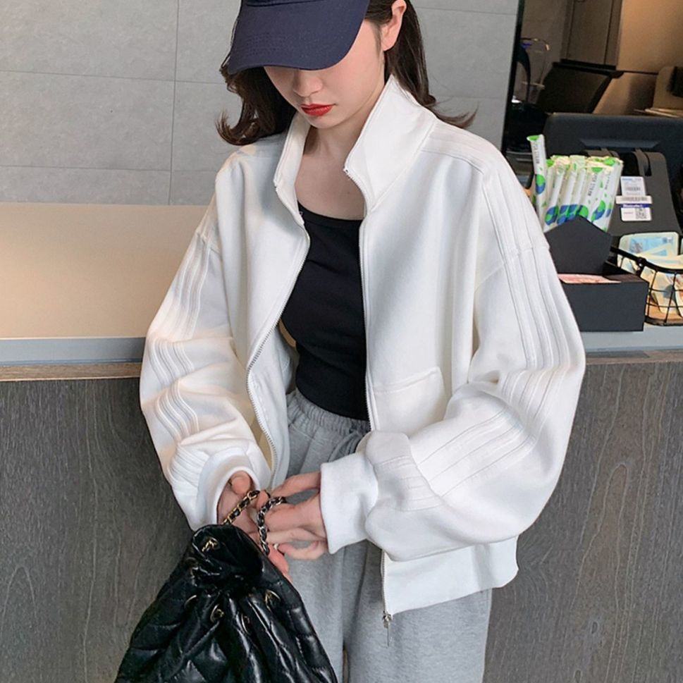 Áo khoác bóng chày dáng rộng thời trang thu đông 2021