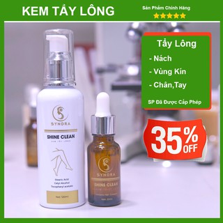 Combo kem tẩy lông + serum mỡ trăn triệt lông vùng kín,nách,bikini