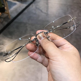 Korean men's rimless glasses anti-blue light glasses