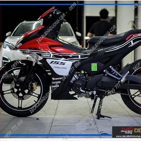 Tem Trùm Exciter 155 - Decal Trùm Exciter 155 Đỏ Trắng Đen Mới Nhất Cực Đẹp