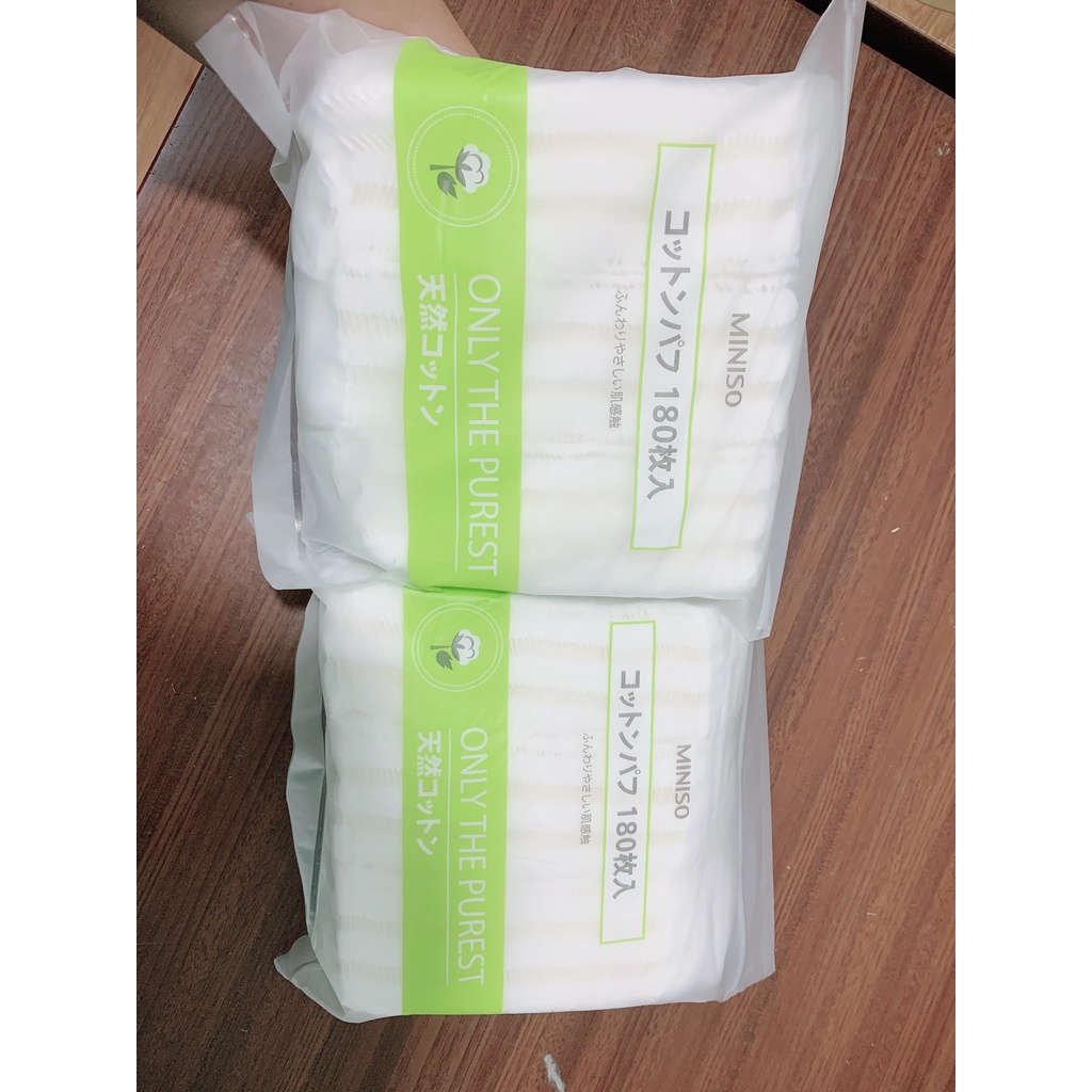 Bông Tẩy Trang Miniso 180 Miếng Nhật Bản