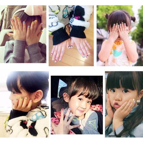 Nhãn dán móng DIY họa tiết hoạt hình dễ thương cho bé