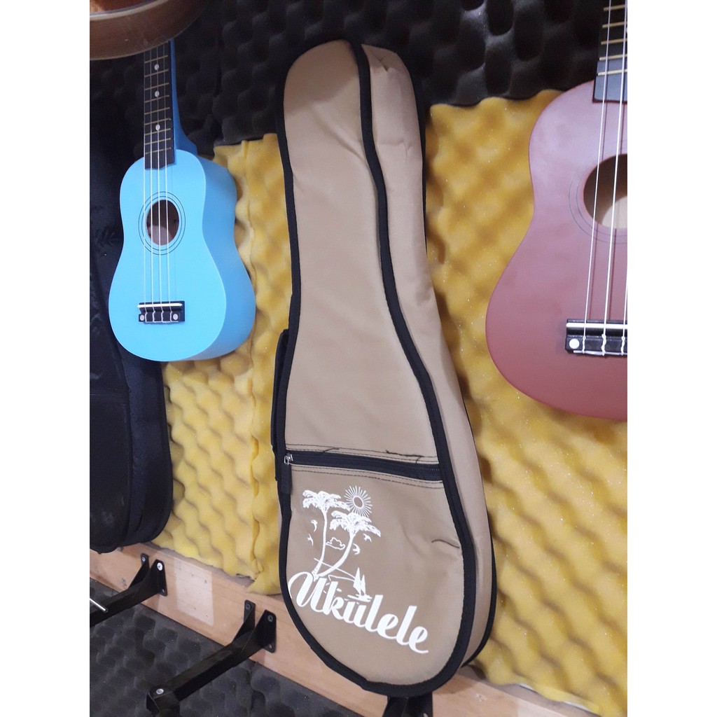 Bao đàn ukulele cao cấp họa tiết trên bao đàn hình thật
