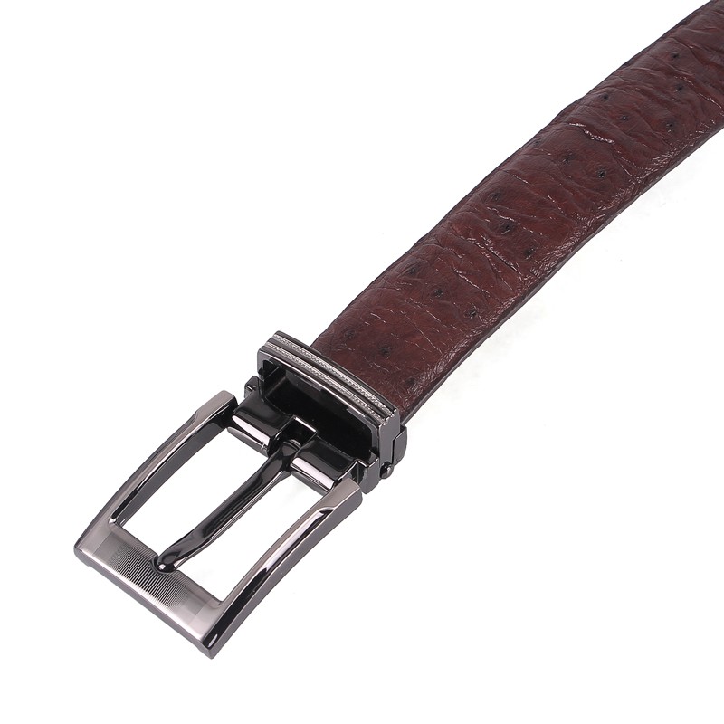 Dây thắt lưng nữ Huy Hoàng da đà điểu da hột màu đen, nâu đất, vàng bò, nâu đỏ HP5421-22-23-24