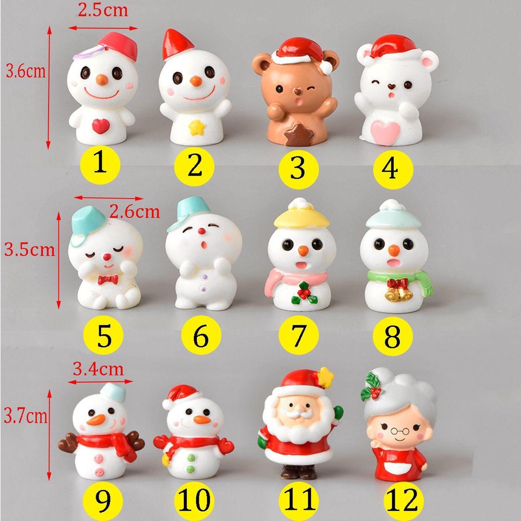 1 Mô Hình Người Tuyết Hoạt Hình Bằng Nhựa Resin Trang Trí Giáng Sinh